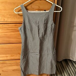 Theory shift dress size 4 blue checkered. Mini length